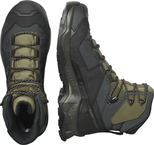 Salomon QUEST ELEMENT GTX Pánska turistická obuv, khaki, veľkosť 42