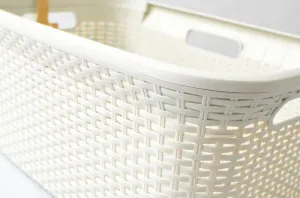Curver Kôš na bielizeň Style 45 l starožitne biely