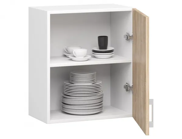 Ak furniture Kuchynská závesná skrinka Š 50 cm D1 Artus biela/sonoma