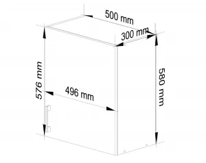 Ak furniture Kuchynská závesná skrinka Š 50 cm D1 Artus biela/sonoma