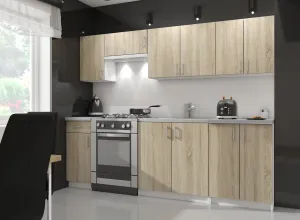 Ak furniture Kuchynská závesná skrinka Š 40cm D1 H720 Artus biela/sonoma