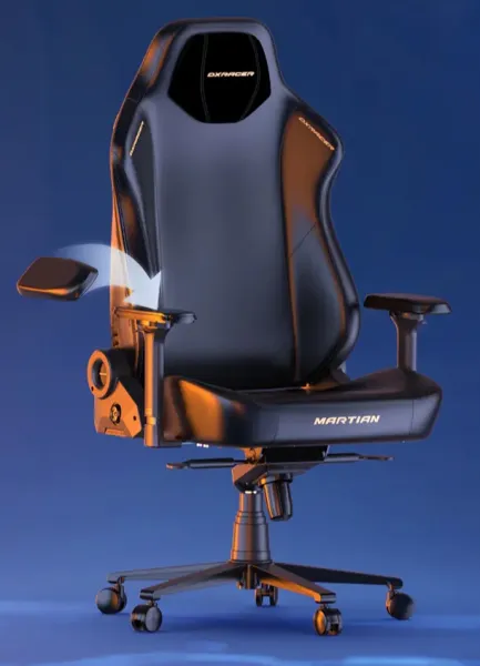 Herná stolička DXRacer MARTIAN XL s elektrickým ovládaním, čierna