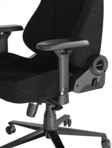 Herná stolička DXRacer MARTIAN s elektrickým ovládaním, čierna, látka