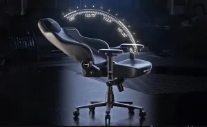 Herná stolička DXRacer MARTIAN s elektrickým ovládaním, čierna, látka