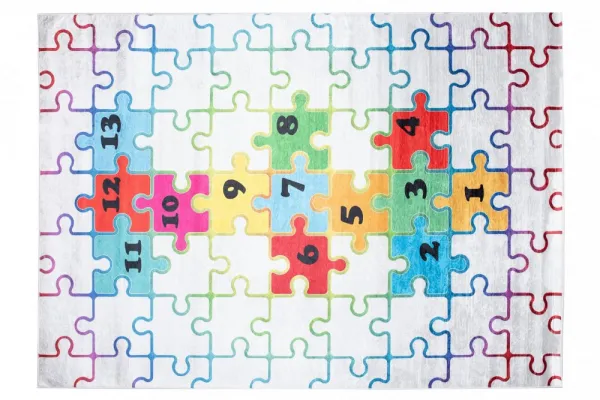 DetskýkoberecsmotívomfarebnéhopuzzleŠírka:120cm|Dĺžka:170cm56659_115694