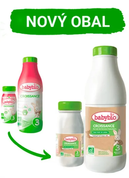 BABYBIO Croissance 3 tekuté dojčenské bio mlieko 1 l