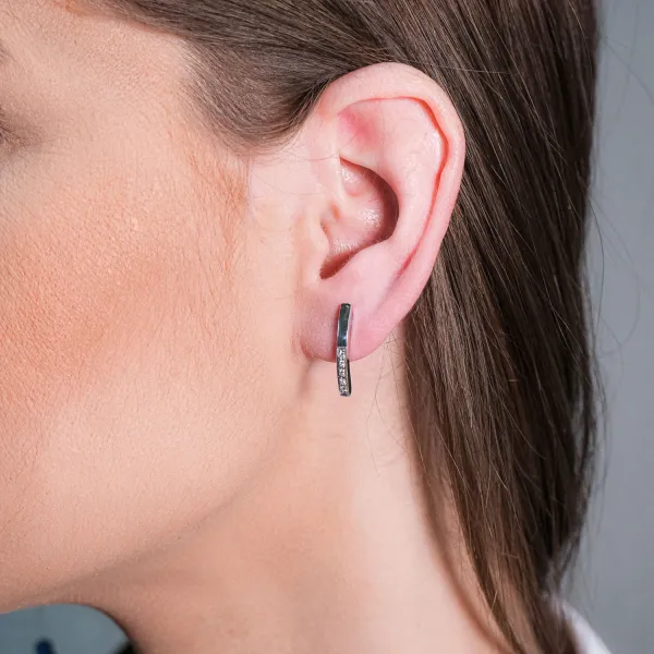 Blink-Blink Nadčasové diamantové náušnice z bieleho zlata 0.08 ct3146BDG