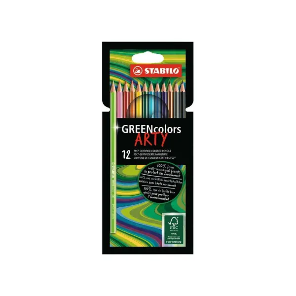 Farbičky STABILO GREENcolors 12ks `ARTY`