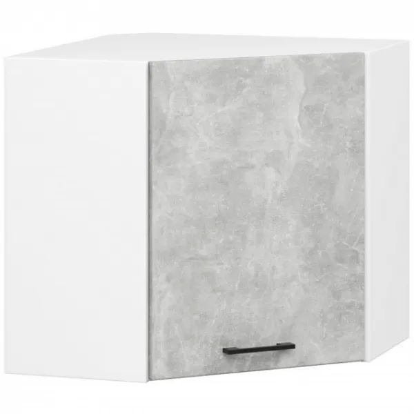 Ak furniture Kuchyňská linka Olivie 3 m beton/bílá/dub sonoma