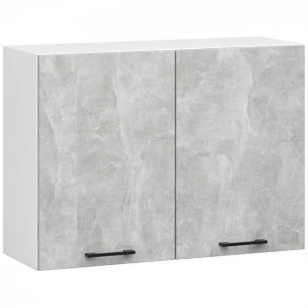 Ak furniture Kuchyňská linka Olivie 3 m beton/bílá/dub sonoma