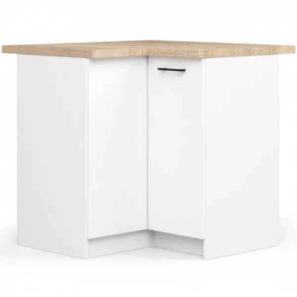 Ak furniture Kuchyňská linka Olivie 3 m beton/bílá/dub sonoma
