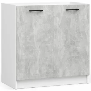 Ak furniture Kuchynská linka Olivie 3 m biela/betón/dub sonoma