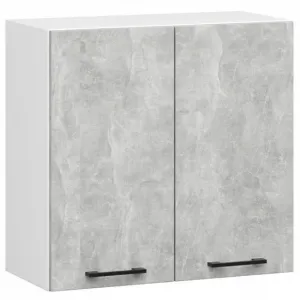 Ak furniture Kuchyňská linka Olivie 2,4 m beton/bílá/dub sonoma