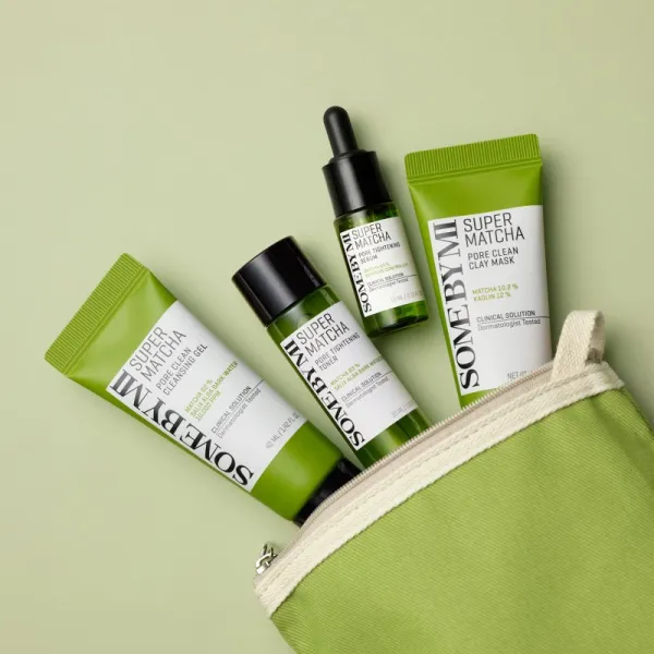 Some By Mi Super Matcha Pore Care Starter Kit darčeková sada pre stiahnutie pórov a matný vzhľad pleti