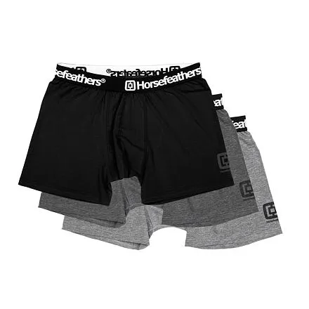 HORSEFEATHERS Boxerky Dynasty 3Pack - assorted BLACK velikost M