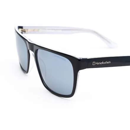 HORSEFEATHERS Slnečné okuliare Keaton - gloss black/mirror white BLACK