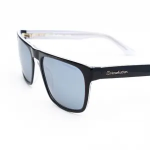 HORSEFEATHERS Slnečné okuliare Keaton - gloss black/mirror white BLACK