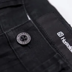 HORSEFEATHERS Nohavice Macks - black BLACK velikost 32