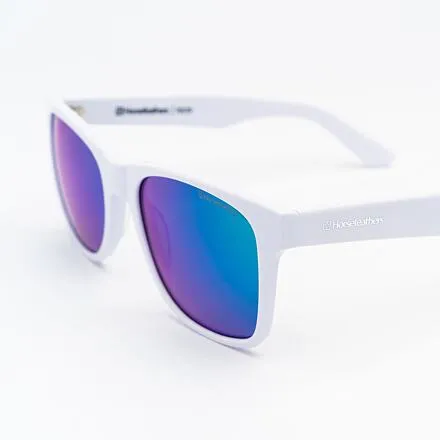 HORSEFEATHERS Slnečné okuliare Foster - gloss white/mirror green WHITE