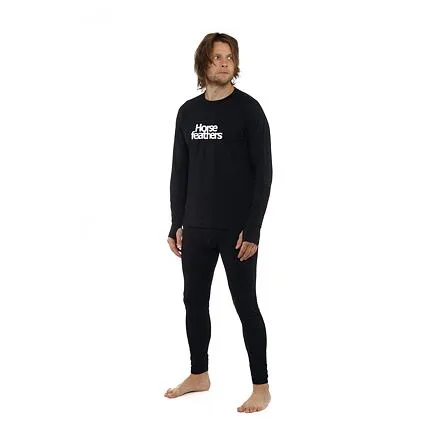 HORSEFEATHERS Termo nohavice Riley - black BLACK velikost S