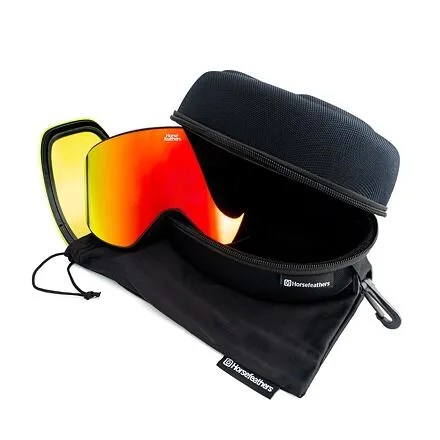 HORSEFEATHERS Okuliare na snowboard Edmond - black/mirror red BLACK