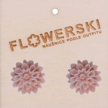 FLOWERSKI Flowerski náušnice - coral pink PINK