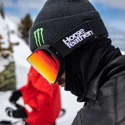 HORSEFEATHERS Okuliare na snowboard Edmond - black/mirror red BLACK