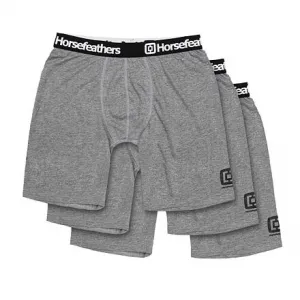 HORSEFEATHERS Boxerky Dynasty Long 3Pack - heather gray GRAY velikost M