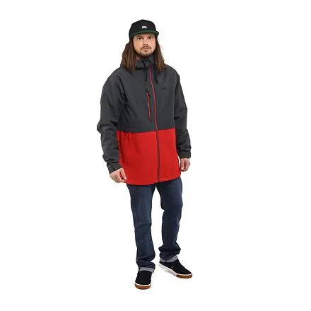 HORSEFEATHERS Bunda Closter II - phantom/lava red GRAY velikost S
