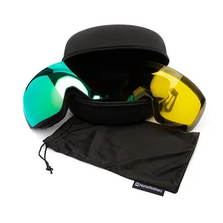 HORSEFEATHERS Okuliare na snowboard Scout - black/mirror green BLACK