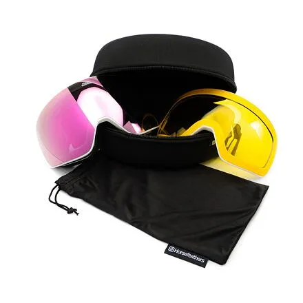 HORSEFEATHERS Okuliare na snowboard Scout - white/mirror pink WHITE