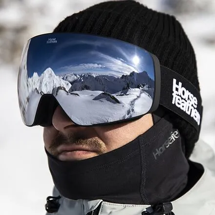 HORSEFEATHERS Okuliare na snowboard Scout - black/mirror silver BLACK
