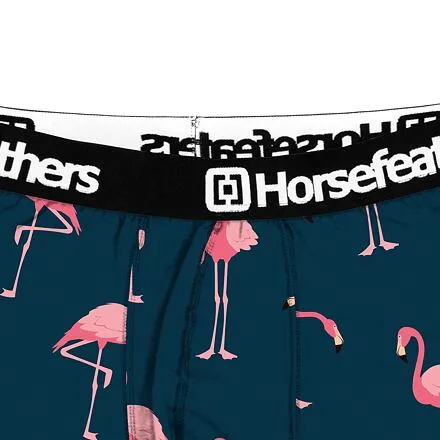 HORSEFEATHERS Boxerky Sidney - flamingos BLUE velikost L