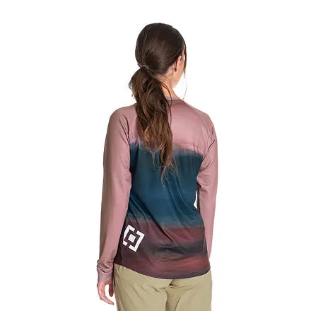 HORSEFEATHERS Dámsky bike dres Quantum LS - foggy BLUE velikost XS