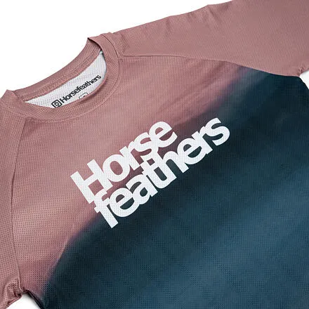 HORSEFEATHERS Dámsky bike dres Quantum LS - foggy BLUE velikost XS