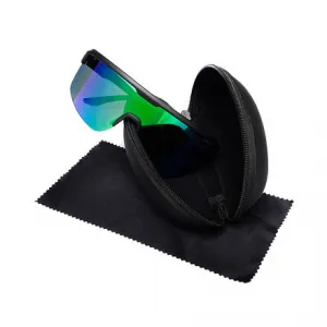 HORSEFEATHERS Cyklistické okuliare Scorpio - matt black/mirror green BLACK