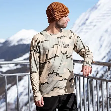 HORSEFEATHERS Termo tričko Riley - desert camo CAMO velikost S