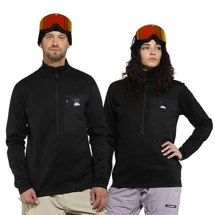 HORSEFEATHERS Funkčná mikina Miner - black BLACK velikost S