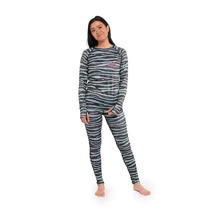 HORSEFEATHERS Termo nohavice Mirra - zebra BLUE velikost M
