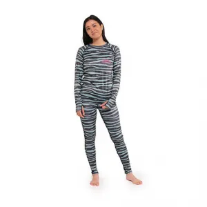 HORSEFEATHERS Termo nohavice Mirra - zebra BLUE velikost M