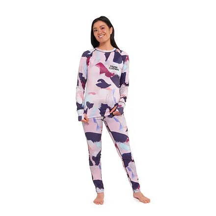 HORSEFEATHERS Termo nohavice Mirra - abstract print PINK velikost XS