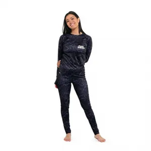 HORSEFEATHERS Termo nohavice Mirra - contour lines BLACK velikost S
