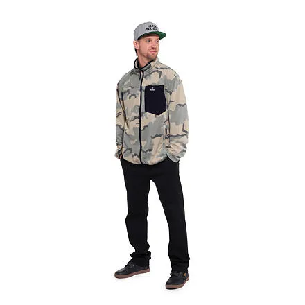 HORSEFEATHERS Fleecová mikina Darko - desert camo CAMO velikost M
