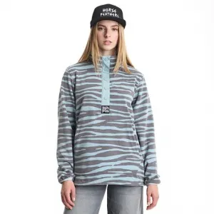 HORSEFEATHERS Dámska fleecová mikina Melia - zebra BLUE velikost M