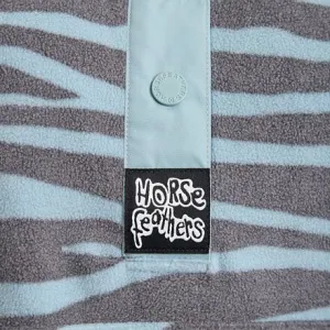 HORSEFEATHERS Dámska fleecová mikina Melia - zebra BLUE velikost M