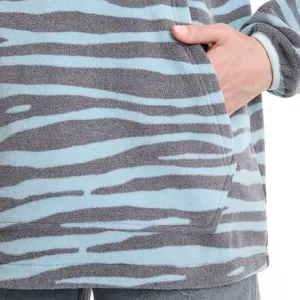 HORSEFEATHERS Dámska fleecová mikina Melia - zebra BLUE velikost M