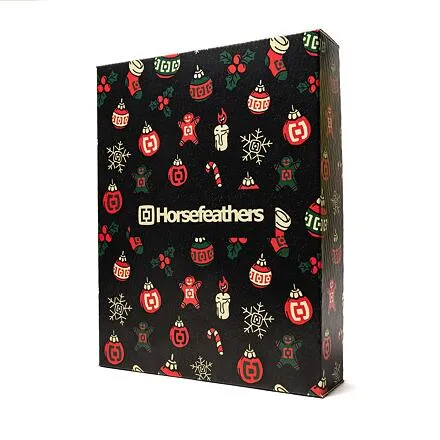 HORSEFEATHERS Vianočná darčeková krabička - ho ho ho BLACK