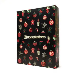 HORSEFEATHERS Vianočná darčeková krabička - ho ho ho BLACK