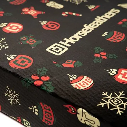 HORSEFEATHERS Vianočná darčeková krabička - ho ho ho BLACK