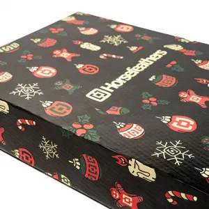 HORSEFEATHERS Vianočná darčeková krabička - ho ho ho BLACK